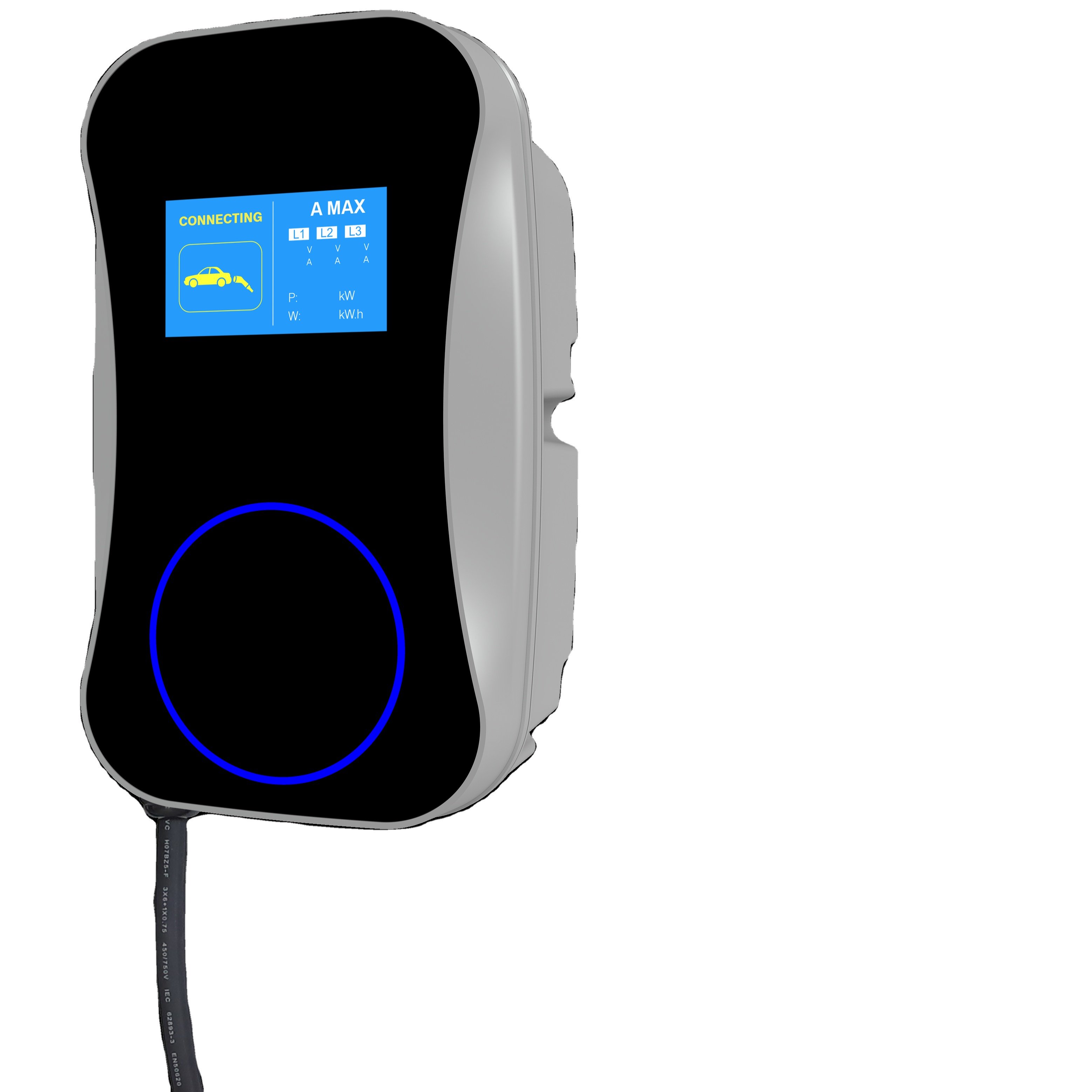 Charging Pile with Socket 7kw 11kw 22kw EV Charger Level 2 Wall-mounted Electric Car Charging Station